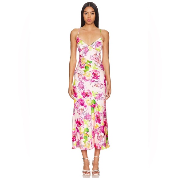 Bardot Malinda Slip Dress in Water Floral - Picture 3 of 6